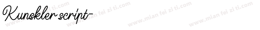 Kunskler script字体转换